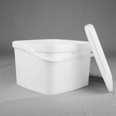 cubo cuadrado claro del polipropileno de 3L PP con color de encargo de la tapa