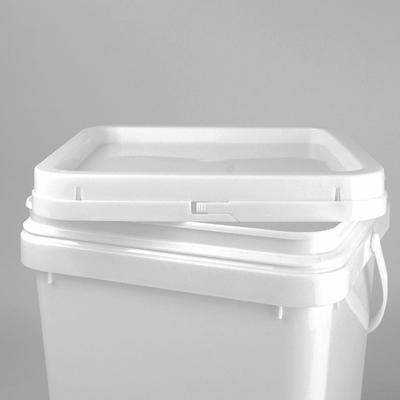 Color blanco plástico 20L de la categoría alimenticia del cubo del cuadrado