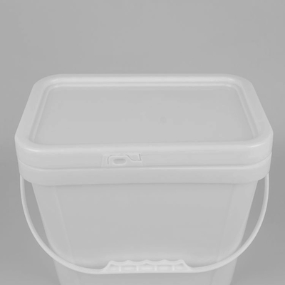 Categoría alimenticia plástica garantizada de los cubos del negro del cuadrado 6L