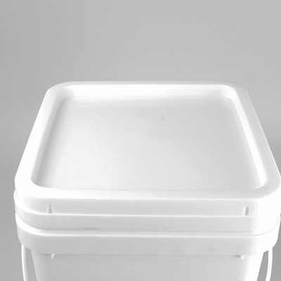 Color blanco plástico 20L de la categoría alimenticia del cubo del cuadrado