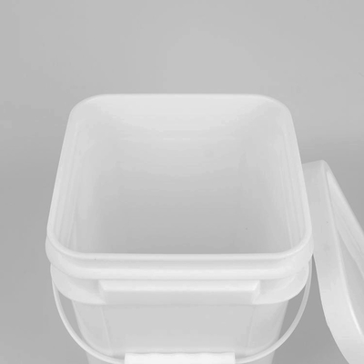 Cubos plásticos de la casilla blanca del polipropileno de 5 litros para el detergente