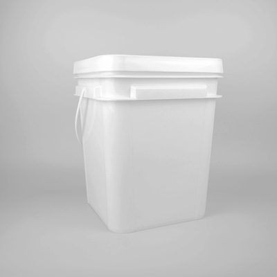 Cubos plásticos rojos de Pail Food Grade Pp Large del cuadrado de 5 galones 20L con la tapa