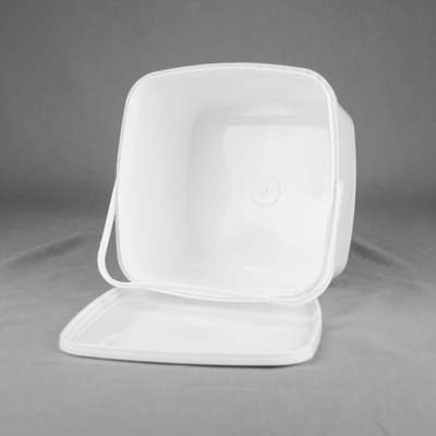 Cubo de la galleta del cuadrado de la categoría alimenticia 3KG con la manija y la tapa