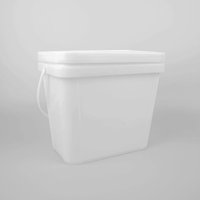 2L Cuadrado de PP de grado alimenticio cubo con mango resistente a los químicos y tapa de varios tamaños
