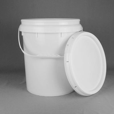 22L blanco pintura plástica Pail With Lid de 5 cubos plásticos del galón