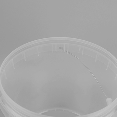 cubo transparente del envase de plástico de 1L 5L 10L modificado para requisitos particulares con la tapa y la manija