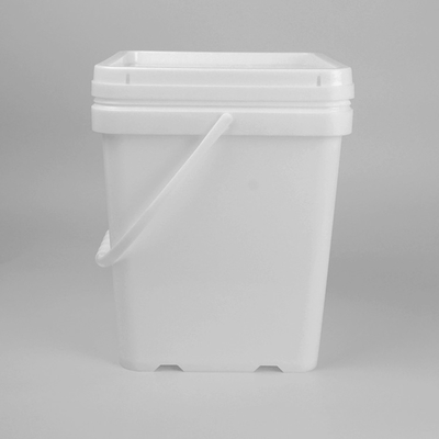 Categoría alimenticia cuadrada plástica de 18 cubos del litro Pail With Lid And Handle plástica