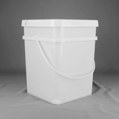 cubo cuadrado resistente del polipropileno 18L con la manija y la cubierta