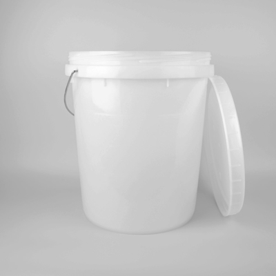 Cubo 30L del envase de plástico de la pintura de látex con la tapa y la manija