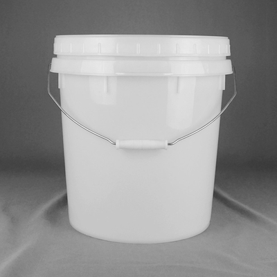 Cubo de capa decorativo del envase de plástico con la tapa y la manija
