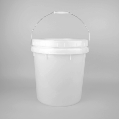 Cubo de capa decorativo del envase de plástico con la tapa y la manija