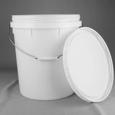 Cubo blanco plástico redondo del cubo 25L de la pintura