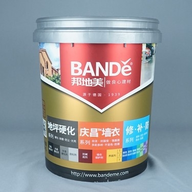 20 litros Gray Plastic Paint Bucket With vierten el canalón y la tapa