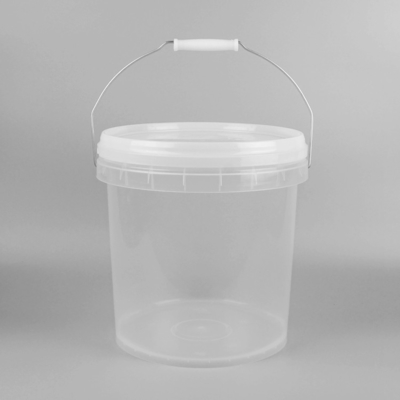 10L modificó el plástico transparente para requisitos particulares Toy Buckets Plastic Beach Pails con las tapas