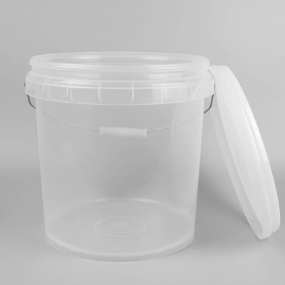 10L modificó el plástico transparente para requisitos particulares Toy Buckets Plastic Beach Pails con las tapas