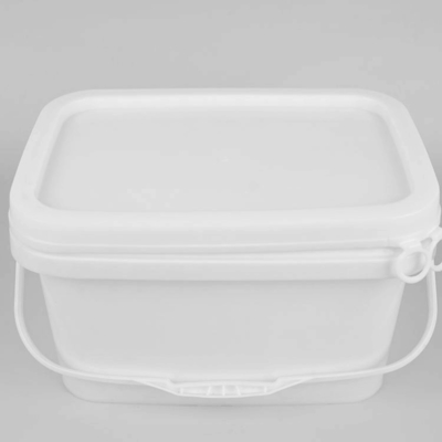 5L PP equipan los cubos plásticos de la casilla blanca del cubo del almacenamiento rectangulares