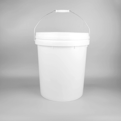 Cubo plástico vacío redondo blanco de la pintura de 20 litros para la pintura