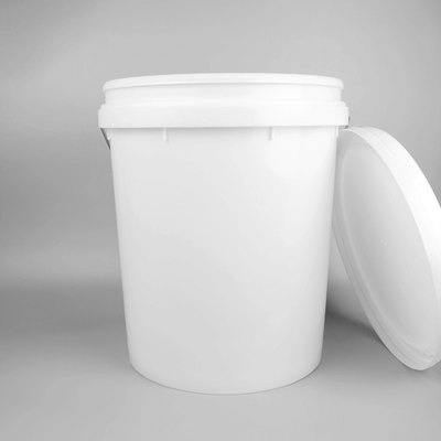 Cubo plástico vacío redondo blanco de la pintura de 20 litros para la pintura