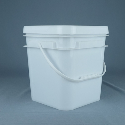 La caja fuerte de la comida los cubos plásticos cuadrados de 10 litros con las manijas modificó color para requisitos particulares