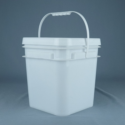 La caja fuerte de la comida los cubos plásticos cuadrados de 10 litros con las manijas modificó color para requisitos particulares