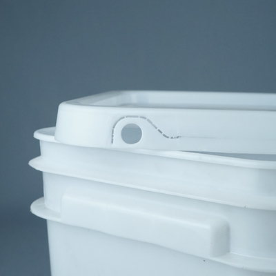 La caja fuerte de la comida los cubos plásticos cuadrados de 10 litros con las manijas modificó color para requisitos particulares