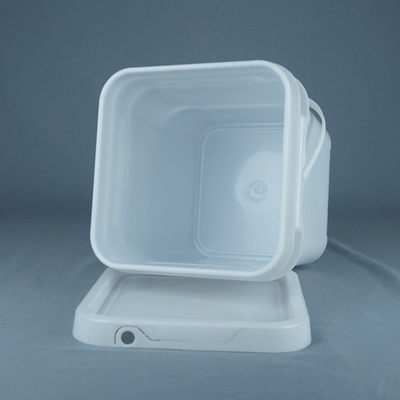 La caja fuerte de la comida los cubos plásticos cuadrados de 10 litros con las manijas modificó color para requisitos particulares