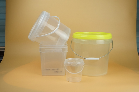 Cubo plástico transparente visible de la categoría alimenticia en diversos tamaños